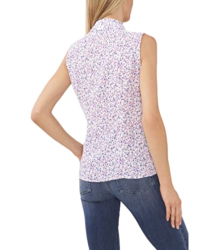 CeCe Sleeveless Floral Bow Blouse3