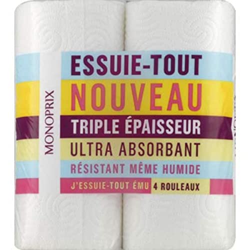 Monoprix Essuie-tout triple épaisseur ultra absorbant - Les 4 rouleaux