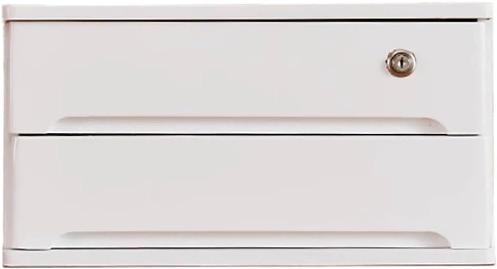 Multifunctional Office File Cabinet Desktop File Rack with Lock Solid Wood Storage Shelf for A4 Paper 2 Tier.，B 2 Tier