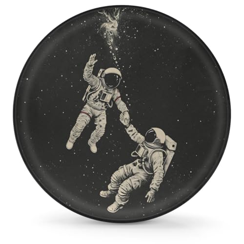 Image of Spare Tire Cover for RV Trailer, Astronaut Pattern Tire Covers Universal Fit for Travel Trailer Camper Jeep RV SUV Truck Waterproof Wheel Cover (17 inch for Diameter 31 inch - 33 inch)
