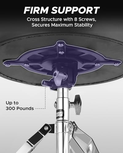 Starfavor ST-300 Drum Throne Adjustable Drum Stool Padded Drum Seat Drummer Chair thumb #3