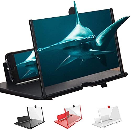10" / 12" / 14" / 16" Screen Magnifier 2021 Newest Version - 3D HD Screen Magnifier for Cell Phone, Smartphone Foldable Screen Magnifier, Compatible with All Smartphones (Black, 16inch)