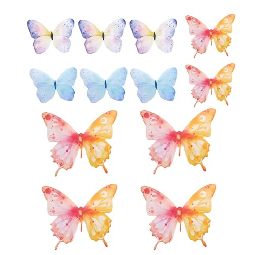Mariposas Coloridas Para Manualidades, Adhesivos De Pared Mariposas Extraíbles - Pegatinas de pared de mariposas para decoración de fondo del hogar,Juego de pegatinas de pared de color caramelo de