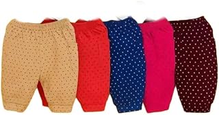 Anvi Traders' Girls Cotton Summer Shorts Polka Print Soft & Breathable Casual Elastic Waist Comfort Fit_Pack of 5 Multicol... Price In India