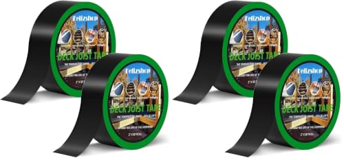 Image of 2 inch x 50' Deck Joist Tape,Butyl Joist Deck Tape,Waterproof and Weather Resistance Self-Adhesive Flashing Tape for Deck Joist Beams Protection (Pack of 2)