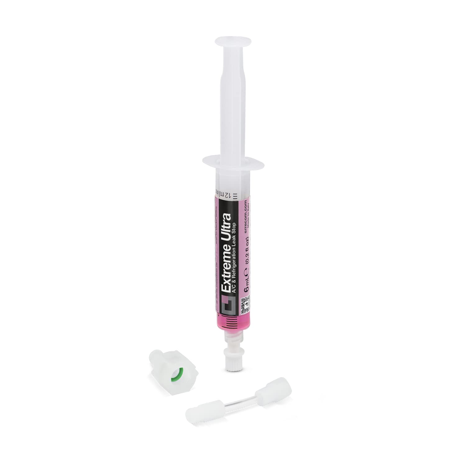 ERRECOM Extreme Ultra - 6 ml, Dichtungsmittel für Klimaanlagen und Kühlsysteme, 6-mL-Spritze, einschließlich 5/16 SAE-Adapter (für R410a, R32)