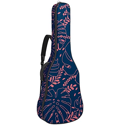 Sac à dos guitare basse pour vos trajets urbains au motif feuillage tropical