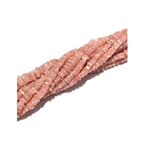 Perles carrées Heishi Opale Rose pour concevoir un collier cadeau fait main unique