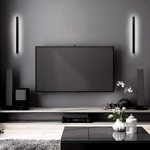 Aplique de pared LED moderno rectangular negro con tres modos de color para pasillo 4