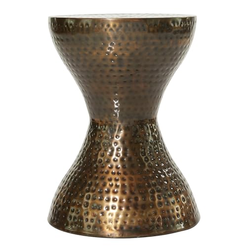 Deco 79 22021 Metal Handmade Side End Accent Table Hammered End Table thumb #4