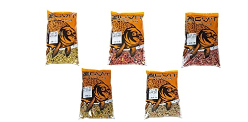 Dovit Methode Pellets Mix 2 bis 5mm Feeder Karpfenfutter Groundbait New 2023 (Big Carp Erdbeere - VANILLE)