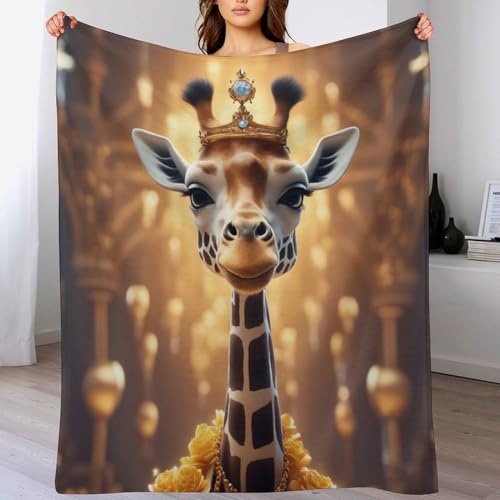 Couverture Super Douce Girafe en Microfibre Fine 180×200cm