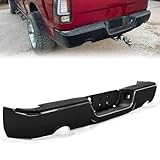 KUAFU Rear Step Bumper Assembly Compatible with 2009-2022 Dodge RAM 1500 W/Dual & license lamp W/O Sensor Holes Replacement For CH1103123 Two Packages