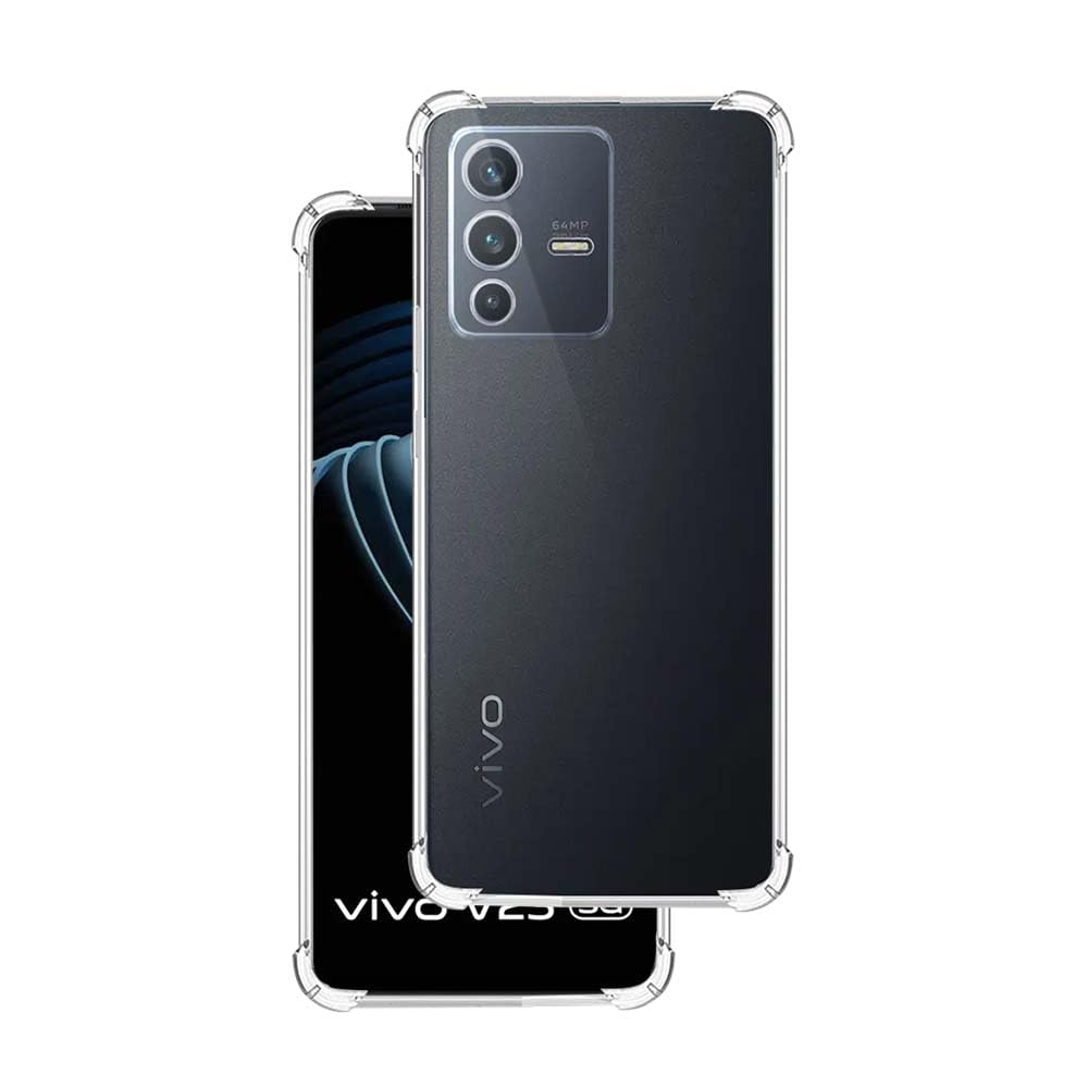 7SEVEN® Back Cover for VIVO V23 5G Transparent Mobile Back Case Shock Proof Design Camera Edges Protection Crystal Clear Phone Case Silicon Soft TPU and Flexible Bumper Phone Cover