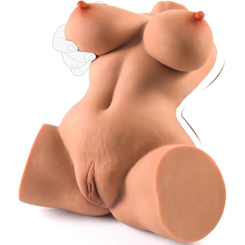 10LB Sex Doll Torso for Men, 3-in-1 Realistic Male Masturbator with Textured Vagina, Anus and E-Cup Breasts