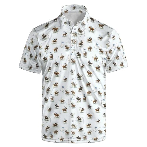 Camisetas polo divertidas para hombres, secado rápido y transpirable, manga corta, suaves y transpirables, rendimiento Dry-Fit, estiramiento 4 direcciones