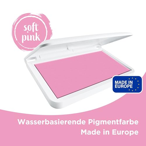 COLOP Stempelkissen MAKE 2 soft pink 70 x 110 mm, Kissen für traditionelle Handstempel und Kreativstempel