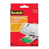 Scotch Thermal Laminating Pouches, 5 Mil Thick for Extra Protection, Professional Quality, 5 x 7-Inches, Photo Size, 100-Pouches (TP5903-100)