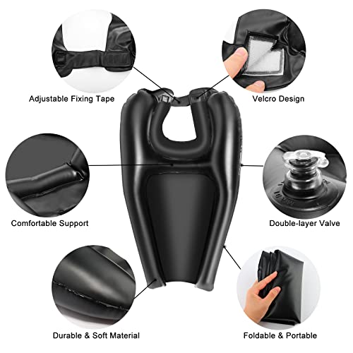 Aufblasbare Haarwaschbecken für Bettlägerige Mobiles Waschbecken Haare Waschen für Bettlägerige Behinderte Ältere Menschen Schwangerschaft Postoperative Patientin, Schwarz