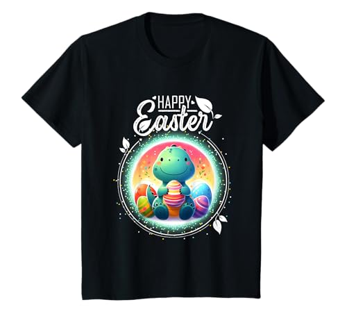 キッズ イースターの衣装イースター恐竜のキッズイースターのシャツ Tシャツ