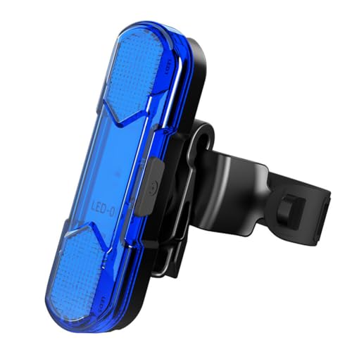 Surakey USB Rechargeable LED Bike Tail Light, Bright Bicycle Rear Cycling Safety Flashlight, High Brightness Adjustable Lighting Mode Taillight for Adults Kids Men Women Road Mountain (Blue)
