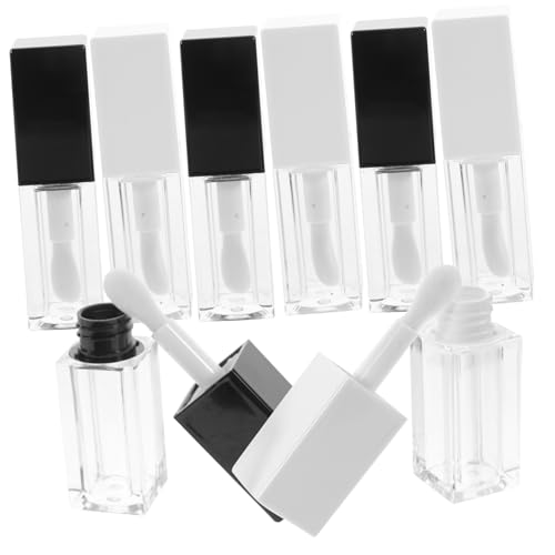 FOMIYES 12 Piezas Tubos de Brillo Labial Vacíos con Tapa Envases Portátiles y Ligeros para Mujeres y Niñas Diseño Transparente para Fácil Recarga y Control de Contenido