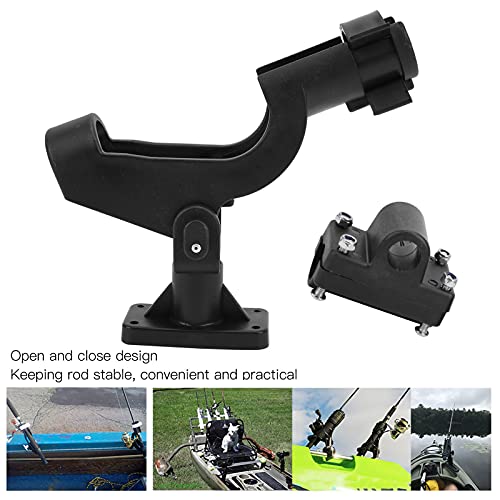 KAKAKE Braçadeira de vara de pesca, suporte ajustável de 360° com rotação multivelocidade para a mai