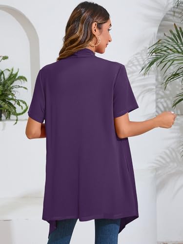 Image of Women's Lightweight Open Front Cardigans Casual Soft Drape Spring Summer Fall Cardigan S-3XL