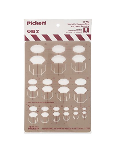 Écrous et têtes modèle 1 Pickett gabarit isométrique pour dessin technique
