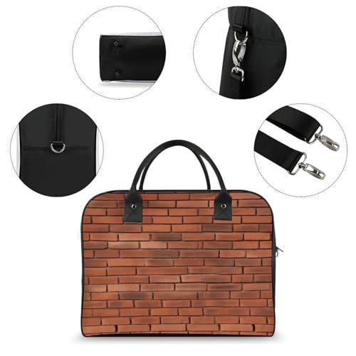 Maletín liviano para laptop con textura ladrillo rojo miniatura 6