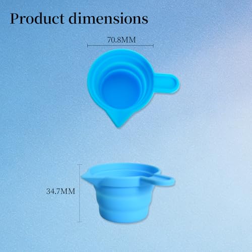 Kaiyzo 5er-Pack Faltbare Urinbecher aus Silikon, Wiederverwendbare Urinprobenflaschen und Sammelbehälter, Blau