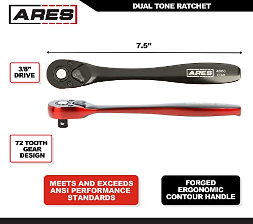 Image of ARES 42053 3 /8 inch Drive Dual Tone 72-Tooth Ratchet