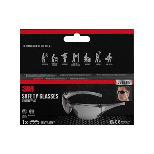 3M Virtua AP Gafas de seguridad, lente gris, VIRG
