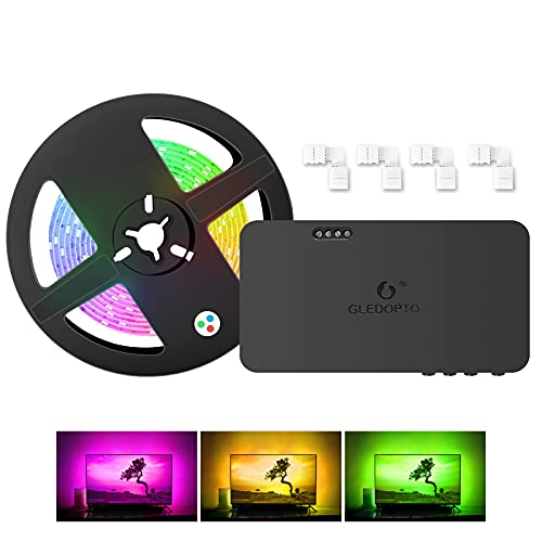 Preisvergleich Produktbild Gledopto RGB-TV-Hintergrundstreifen-Licht, HDMI-Sync-Box, Farbwechsel, dimmbar, flexible Synchronisierungslichter mit Ihrem Film / Spiel