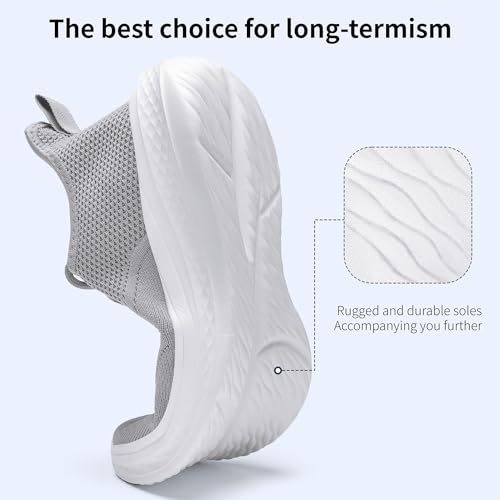 Image of VAMJAM Men's Running Shoes Slip On Walking Shoes Non Slip Lightweight Workout Breathable Gym Sneakers Fashion Mesh Sneakers