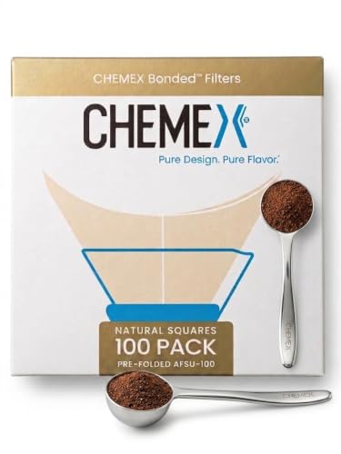 Chemex Natural Coffee Filters, Square, 100Ct