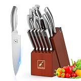 Kitchen Knife Set with Block, imarku 15-Pieces Knife Block Set, High Carbon German Stainless Steel K