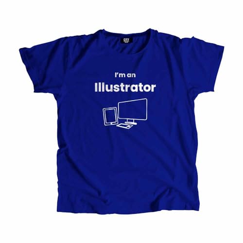 T-shirt Illustrator bleu royal idéal pour le studio de design