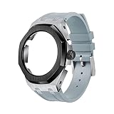 GLBMLMTHZP GA2100 GA2110. Cinturino in tuta in metallo in acciaio inox Cinturino in gomma compatibile for Jeraland for strumenti di modifica Cassa dell'orologio(Gr�)