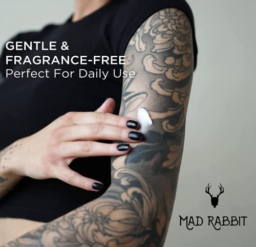 Mad Rabbit Replenish Tattoo Body Lotion - Fragrance-Free Lotion, Non-Greasy & Silicone-Free, Natural Ingredients, Lightweight For Daily Use (3.4 Fl Oz) #TOP3