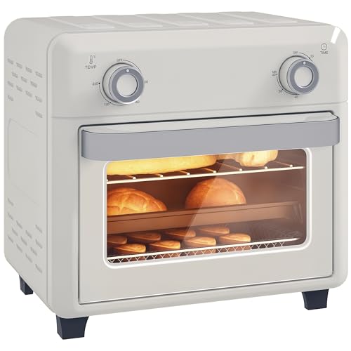 HOMCOM Mini Backofen mit Umluft 10 L 1000W 80-230℃ Heißluftofen mit 60 Min. Timer,...
