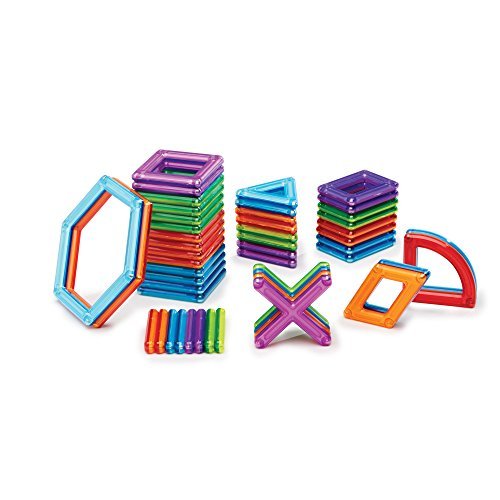 Guidecraft Powerclix Frames Magnetic Building Toys Set - 48 Piece, Stem Skills Development Toy #TOP2