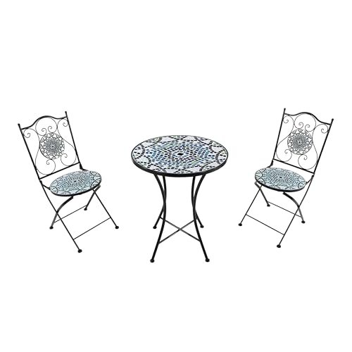 PER TUTTI GLI SPAZI: le sedie da giardino bistro hanno un'altezza di seduta di 46 cm e una capacità di carico fino a 150 kg per sedia. Grazie agli schienali delle sedie, questo set bistrot offre non solo stile ma anche un comfort ottimale. Le sedie bistrot sono facili da piegare, il che le rende ideali per risparmiare spazio.
