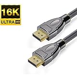 ✅ MEJORES INSTRUMENTOS - El primer cable compatible con resoluciones de hasta 16K, DisplayPort (DP) 2.0 ofrece un nuevo ancho de banda de máximo 77,37Gbps, casi x3 superior DP 1.4 anterior.