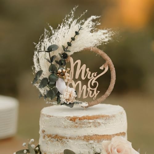 Fiwochic Eucalyptus Leaves Wedding Cake Topper...