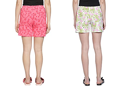 Image of Club A9 Women's Regular Fit Cotton Printed Shorts