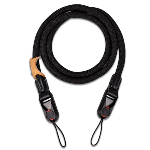 Kameragurt mit Schnellverschluss-System, Black Kamera Gurt für Kompaktkamera, Kameragurt Schnellverschluss Tragegurt für Spiegelreflex und SLR Kamera