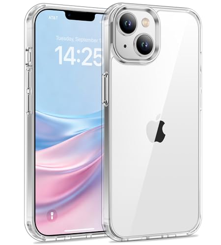 USLAI Case for iPhone 13 Mini Anti-Yellowing Crystal Clear Back Shockproof & MilitaryGrade Drop Protection - Transparent
