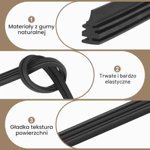 8 sztuk gumowych wycieraczk, guma do wycieraczk towar sprzedawany na metry, 800 mm, uniwersalne wymienne, silikonowe, bez kości, guma zapasowa, kompatybilne ze