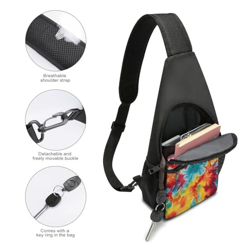 Bolso tipo Sling Tie Dye Casual para Caminata y Viaje miniatura 4